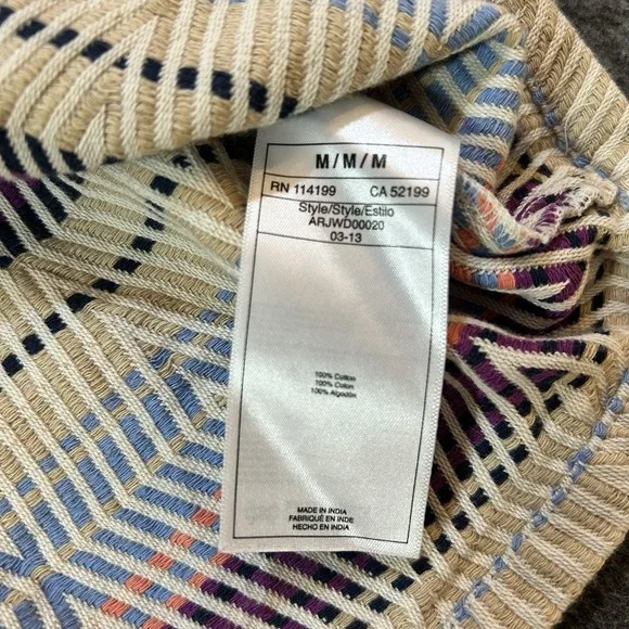 Roxy Mini Dress Women's Medium Strapless Boho Tribal Print Smocked Back Summer - Picture 6 of 12